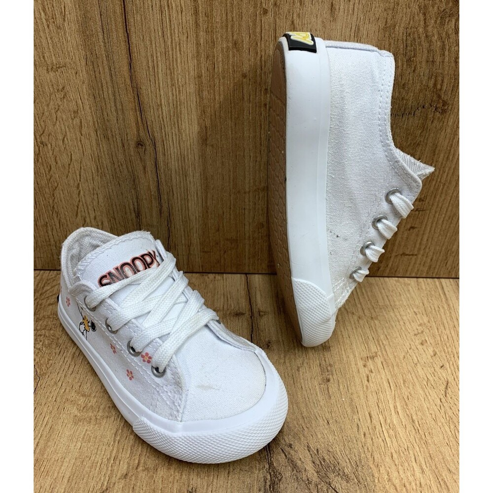 Snoopy Toddler Sneakers Shoes Kids 655264 Canvas Lace Up Size 8
